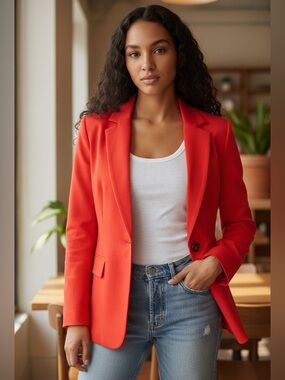 ASOS Fitted Blazer in Paprika. Size 8. NWOT